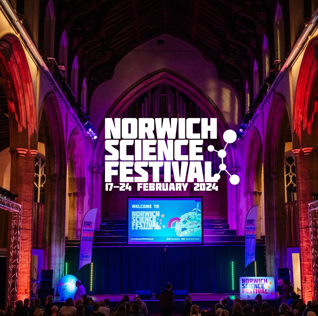 📣 Add these dates to your diary! 📣 The Norwich Science Festival will be back for 2024 in our brand new February slot 💥 From Sat 17 Feb until Sat 24 Feb, you'll find hands-on science activities in our Explorium at @TheForumNorwich, alongside an incredible programme of events!