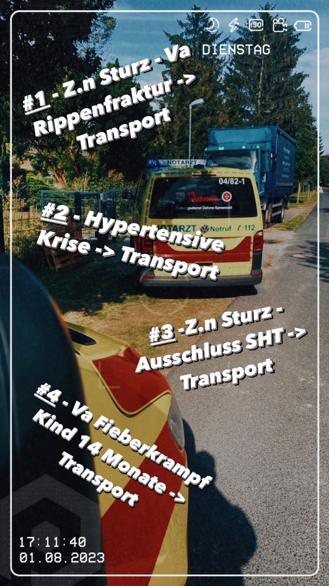 Mein heutiger Tag. #rettungsdienst