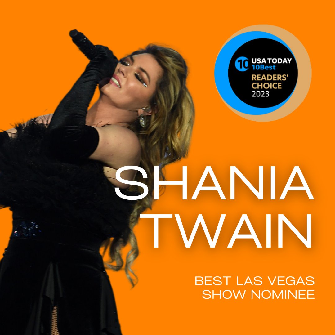 Vote for <a href="/ShaniaTwain/">Shania Twain 💎💎💎</a> in the <a href="/USATODAY/">USA TODAY</a> 10Best Readers' Choice Awards for Best Las Vegas Show 🐆   

You can vote once daily through Mon, Aug. 28th: bit.ly/3DHpKdC