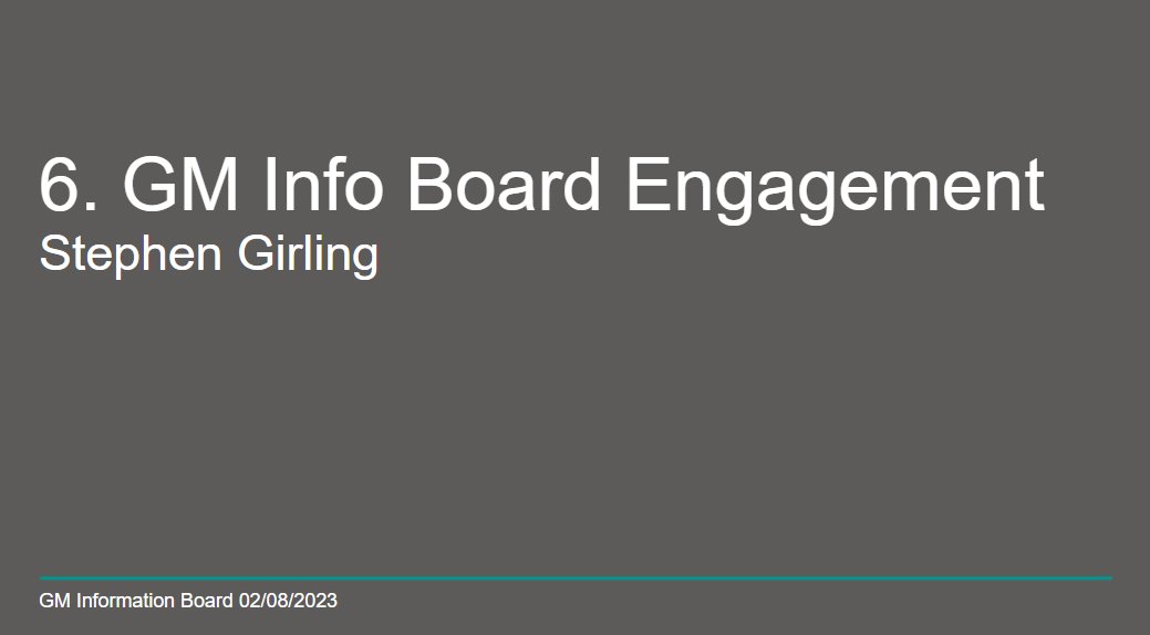 GM_Infogov's tweet photo. #GMInformationBoard
Our last agenda item from @StephenGirling1
🗣️We are gaining vital insights into the Board and it's future going forward.
#Networks #InformationStrategy #Membership #Meetings #Wednesday #Engagement https://t.co/hKFIwIE1tX