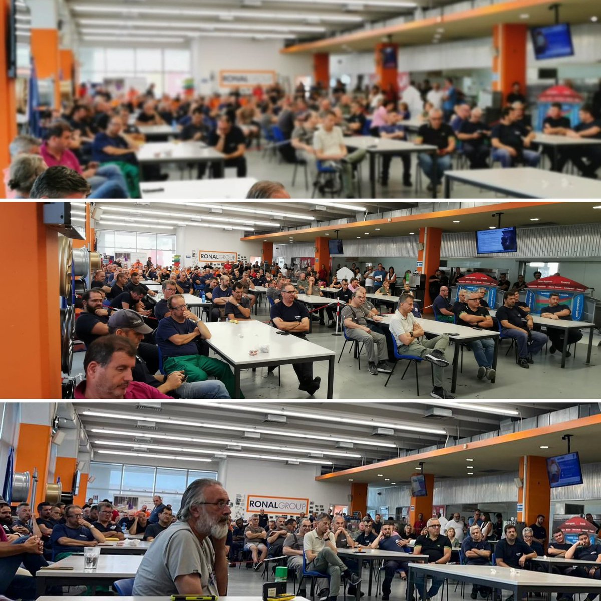 ferdi_uliano's tweet photo. Assemblee #speedline su accordo di salvataggio e rilancio del sito industriale di #Tabina #Santamariadisala. Le lavoratrici e i lavoratori hanno approvato all’unanimità l’accordo sindacale fatto il 27.7.23 al @mimit_gov . @FIMCislStampa @CislNazionale https://t.co/n1HmcS5iNP