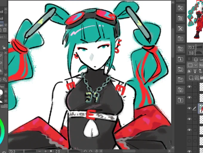 #初音ミク warming up