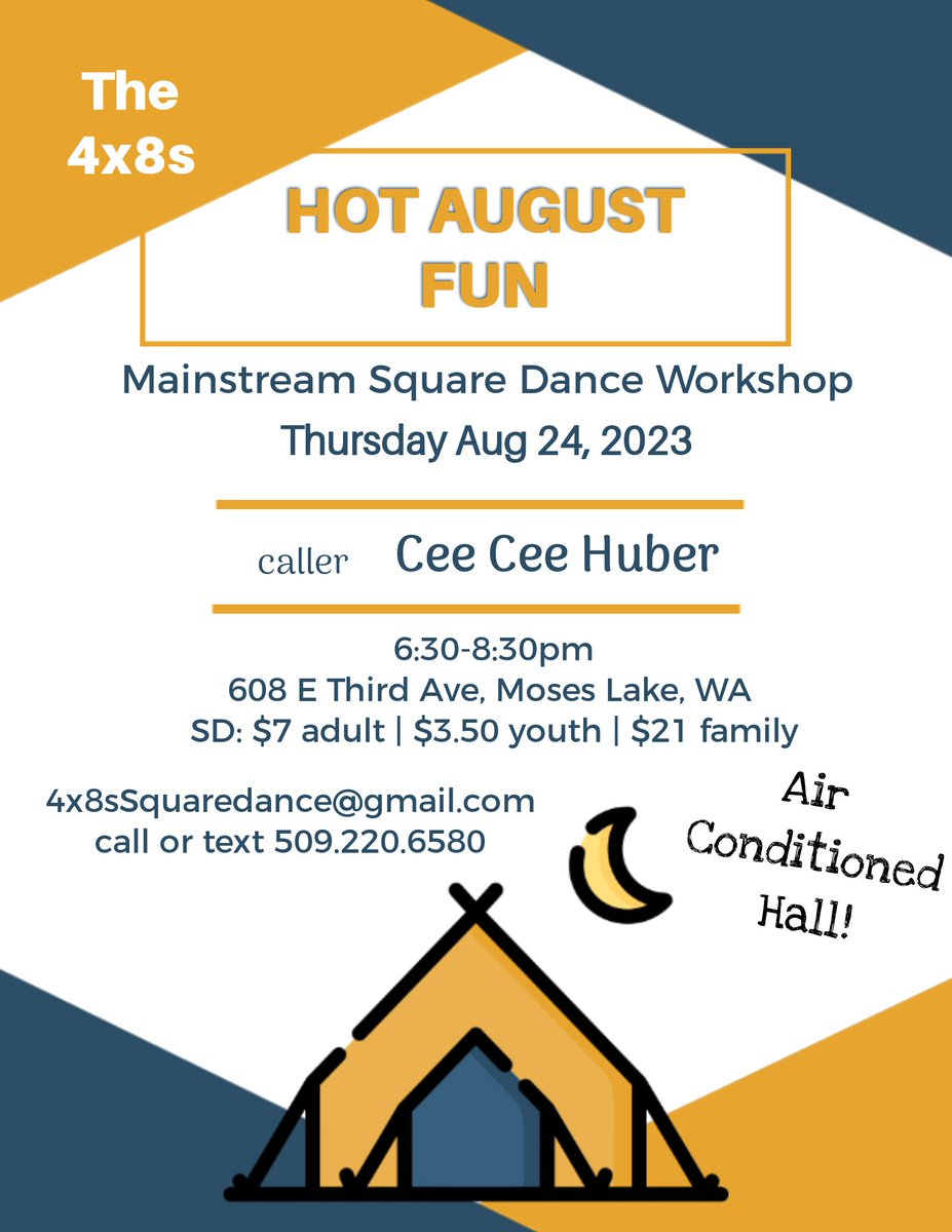 The4x8s's tweet image. Join us for Hot August Fun!
Thursday Aug 24, 2023

 #the4x8s #rounddancing #rounddance #squaredancing #workshop #squaredanceworkshop #mainstreamsquaredanceworkshop #mainstreamsquaredance #dance #dancing #squaredance #mainstreamsquaredancing #ceeceehuber