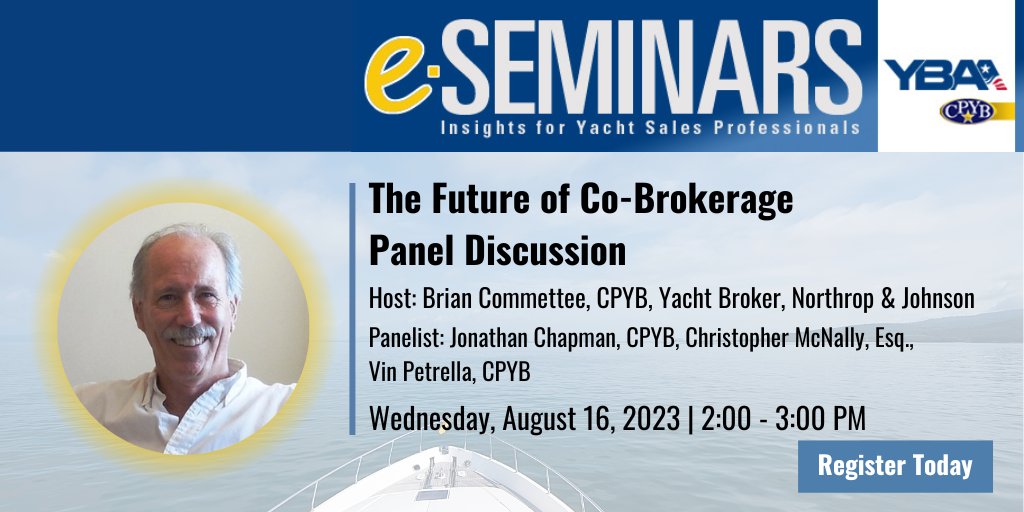 Webinar Alert 🚨 Learn the history of co-brokerage from three former YBAA Presidents: Vincent J. Petrella, CPYB, Jonathan Chapman, CPYB, Brian Commete, CPYB along with Christopher McNally. Register: bit.ly/3DpK9Uo