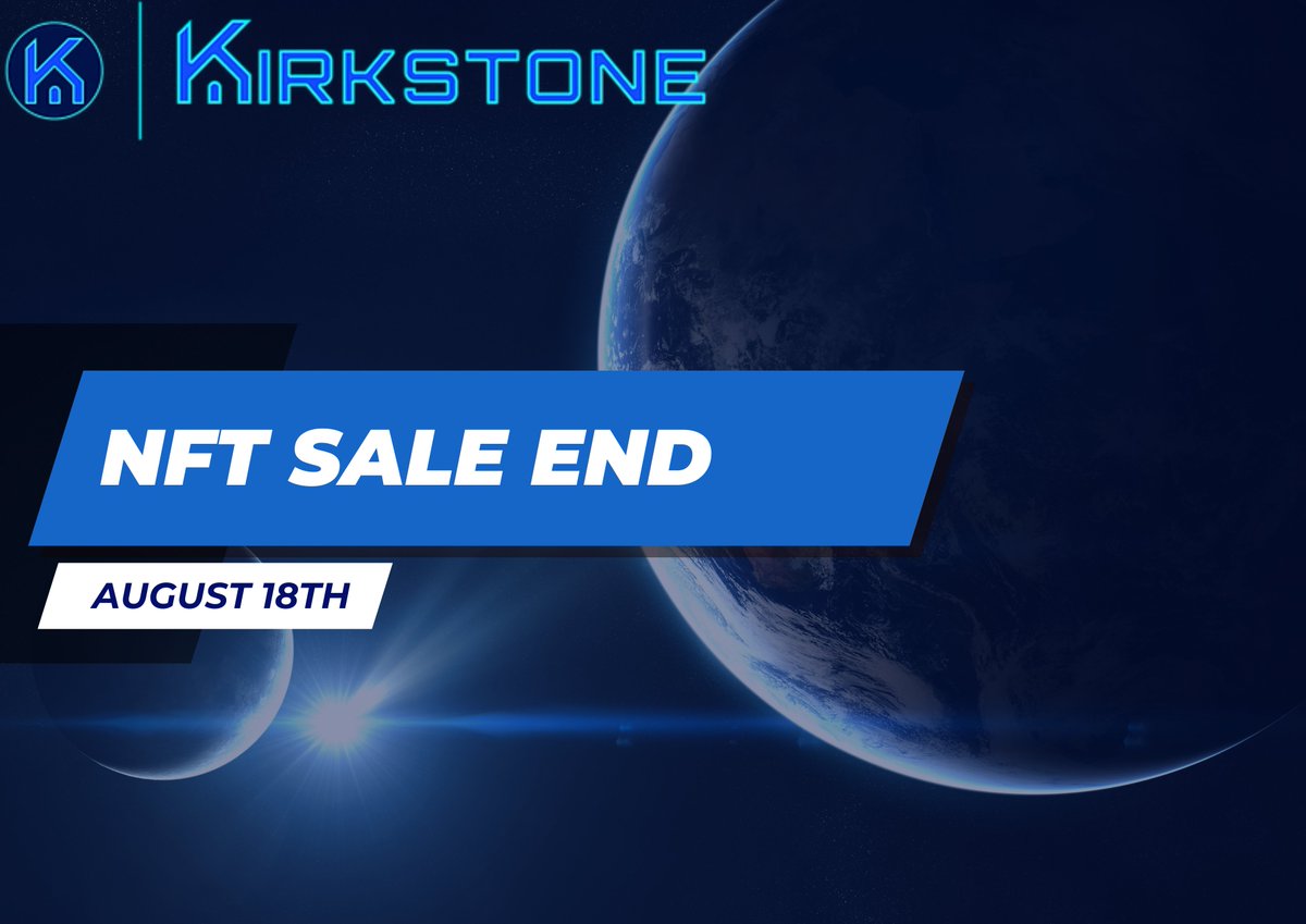 The Kirkstone Founder NFT sale has now ended. Thanks to everyone who minted! $KIRK rewards coming soon... 👀

#NFTCommunity #CardanoNFTs #CardanoNFT #Announcement #CardanoADA