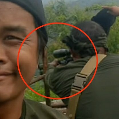 RBHumanBeing's tweet photo. @samluwang @ImphalFreePress @meiteiheritage @EastMojo @yaiphaba07 @TheKangleipak07 @ThemReview1 @MeiteiMalem With his #terrorist colleague with #sofisticated #sniperifle #ak47rifle looking for a target to #terrorize the #meitei civilians. #KukiTerrorists and their supporter have been lying the whole time about License Gun to defend their village. Reality shows something else #poppylogic https://t.co/1nsFg9vHIL