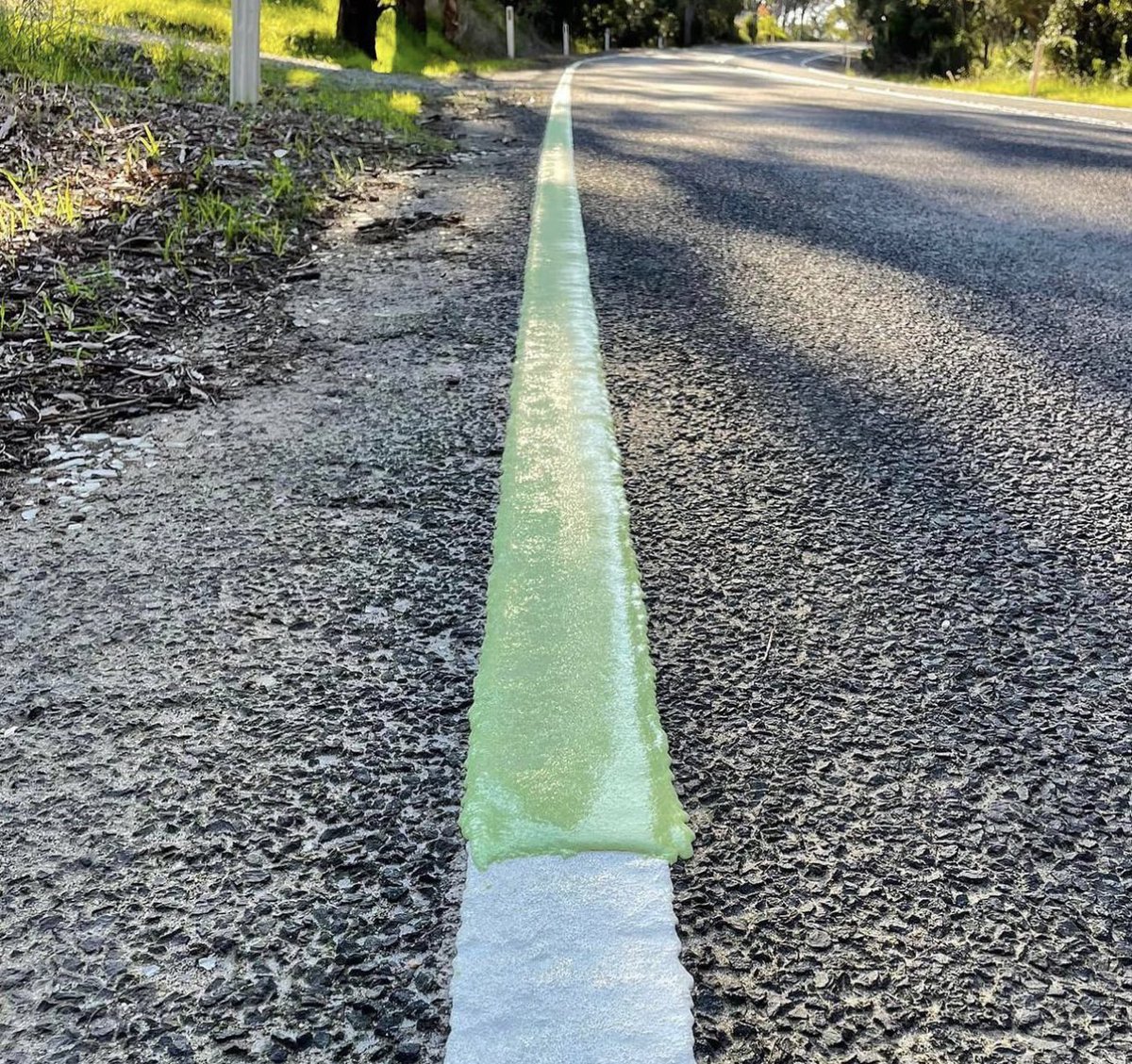 SawyerMerritt's tweet image. Interesting, never knew glow in the dark roads existed. Apparently Australia has been testing them since last year.