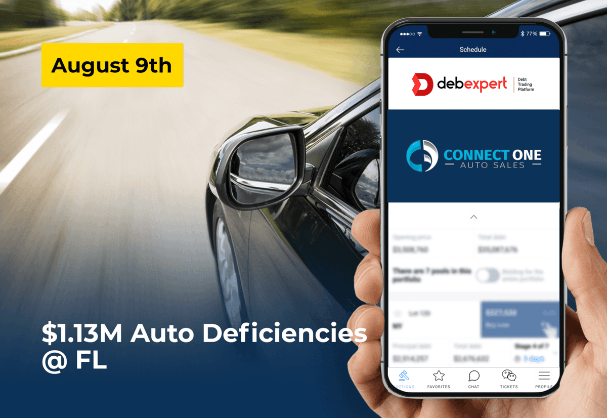 Debexpert_com's tweet photo. NEW AUCTION FROM DEBEXPERT
Bidding ends August 9, 2023

SELLER: Connect One Financial 

- Direct from Originator
- Zero Agency
- 85 loans - Avg UPB: $13,367
- Avg Vehicle Year - 2013
- Limited Hard Copies are available

More information on https://t.co/lSTO18Cozs https://t.co/Z4T1hxa1Is