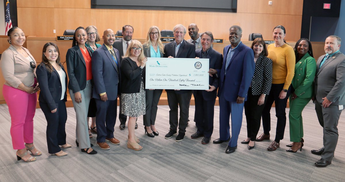 CCCounty's tweet photo. .@RepDeSaulnier honored the @CCCounty Probation Department for receiving $1.18 million in federal funds to train law enforcement agencies on adolescent development and effective youth interaction. https://t.co/7yJDOtpphN