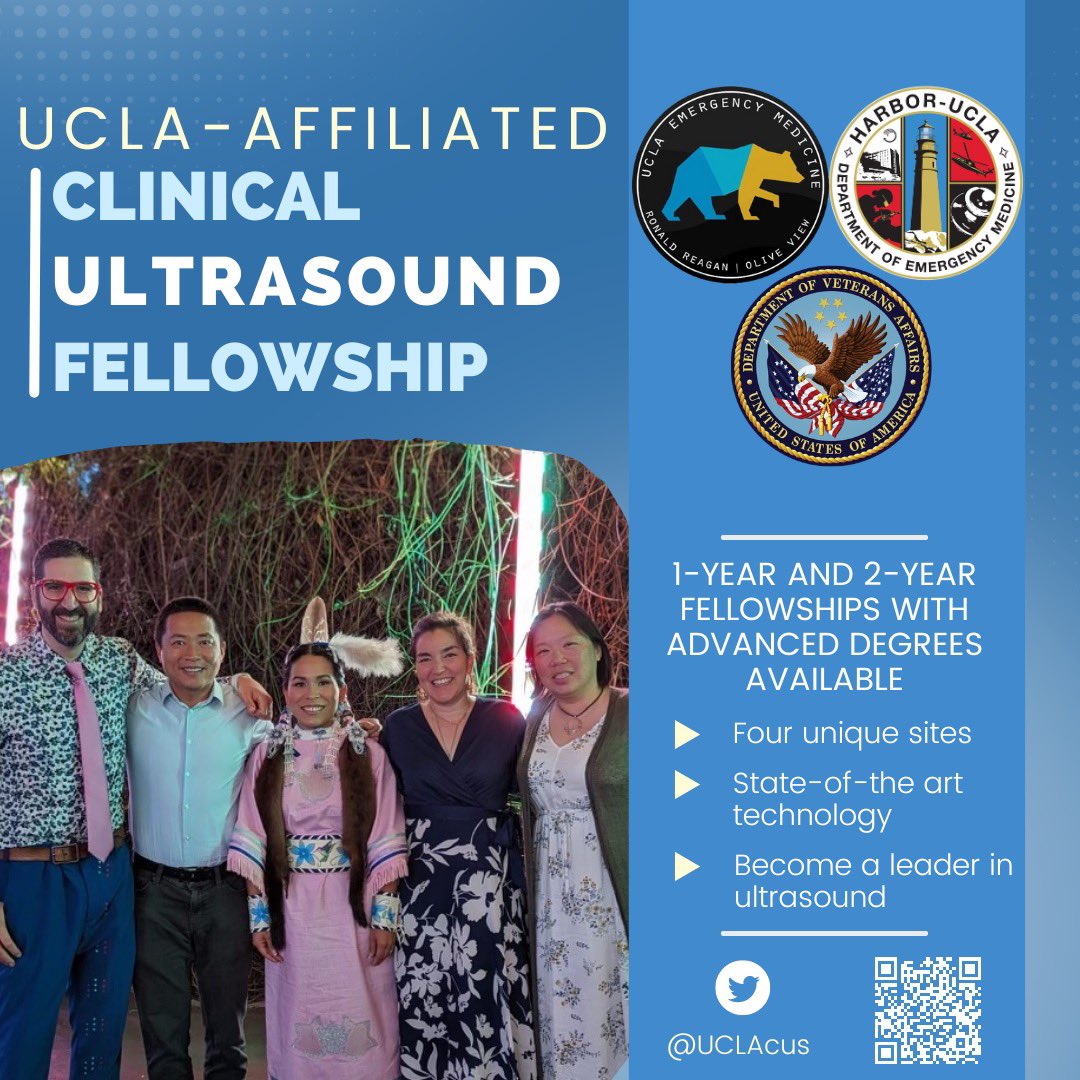 HarborUCLAEM's tweet photo. Are you considering an ultrasound fellowship? π
β
Consider applying to the UCLA-Affiliated Clinical Ultrasound Fellowship
β‘οΈ Building ultrasound leaders through 1-year and 2-year tracks with 4 unique sites.
#Ultrasound #US #Utz #USFellowship #USBound #EMBound #MedTwitter https://t.co/d6JimEZE4H