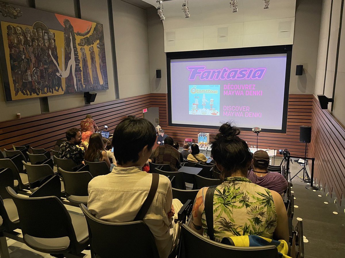 Momo_Films's tweet photo. まさかオタマトーンにモントリオールで会えるとは!🥰 #ファンタジア国際映画祭 のDiscover Maywa Denkiに参加してきました。これからも世界に音もだちの輪を広げていってください💪
#otamatone #オタマトーン #明和電機 #otamatoon #momofilms #モントリオール #fantasiafestival @MaywaDenki https://t.co/iECSknqYJr