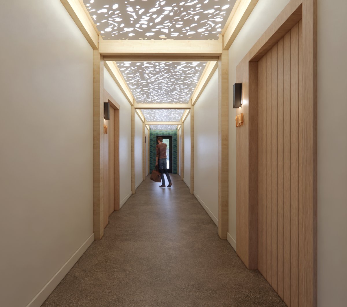 Plans have been made to transform a former livery stable built in the early 1900s into a vibey, eco-conscious boutique hotel.

Construction has yet to begin but it has already been named Project of the Year in the Unbuilt Category at the 2023 Interior Design Excellence Awards!