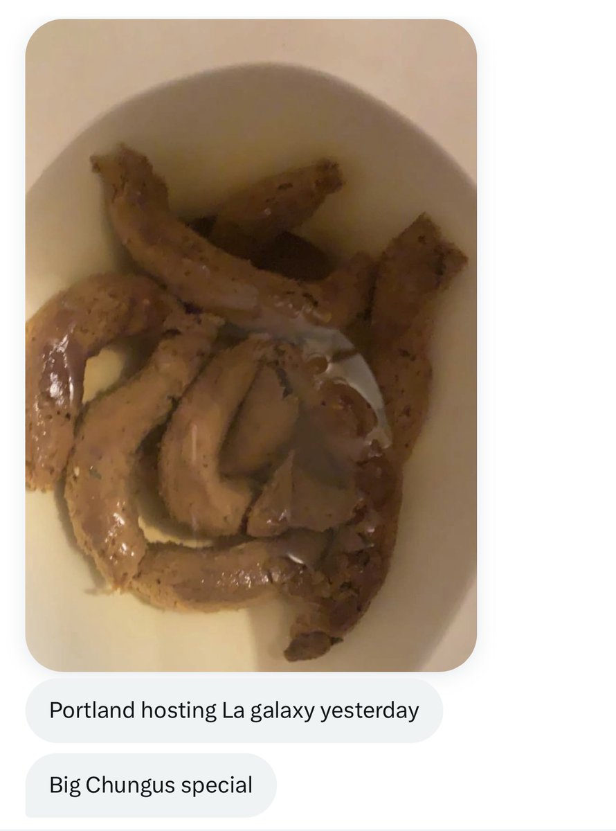Portland hosting LA Galaxy back in April. A ‘Big Chungus Special’ was pulled out the bag and it is clear to see he eats a healthy diet. 9/10 #poo