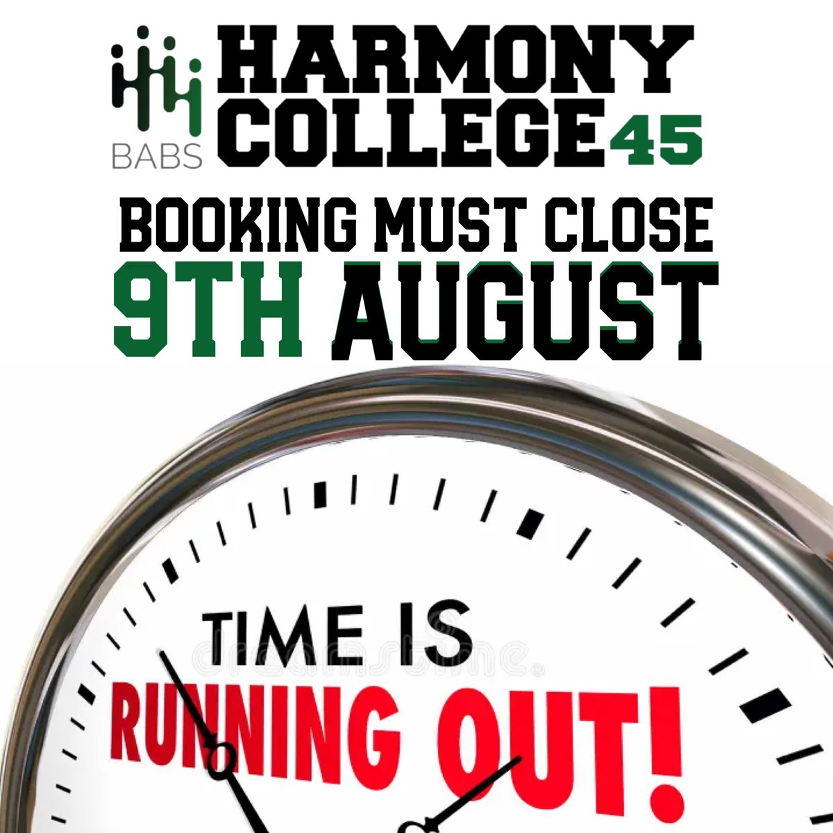 This one’s especially for those of you that keep reminding yourself you must book your place for Harmony College! Don’t worry, we’re the same, BUT we really don’t want you missing out on a place.
snappytickets.co.uk/events/babs-ha…
#BABS2023 #HarmonyCollege #Reminder