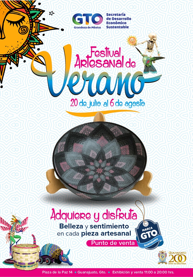 economiagente's tweet photo. 📢¡¡¡Atención!!!📢
🪞💍👹⚱️ ¡Todavía puedes ir el Festival Artesanal de Verano 2023! 👒⛱️🌞
🛒🛍️ Visita la Casa de las Artesanías en #Guanajuato capital y descubre la riqueza y variedad de productos locales.
⚠️ ¡Últimos días!
#ConsumeLocalGTO https://t.co/A9WDyUHcws