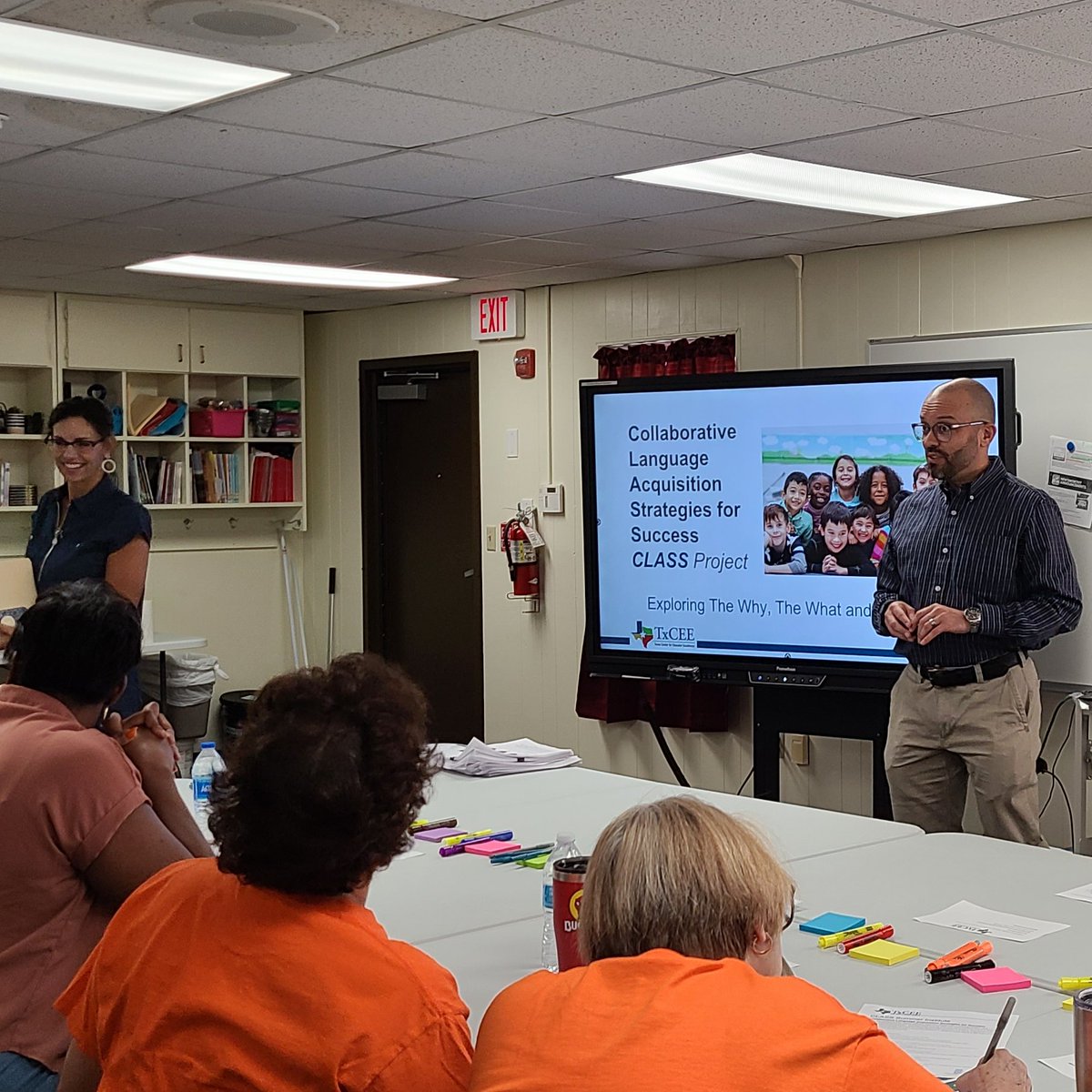 TxCEE's tweet photo. John Dees, Amanda Frisby, and Rick Garner have the pleasure of working with Houston Elementary in @LancasterISD  for the CLASS project today and tomorrow!

#TxCEE #teachertwitter #txed #edleadership #research https://t.co/NPAUHqHgZV