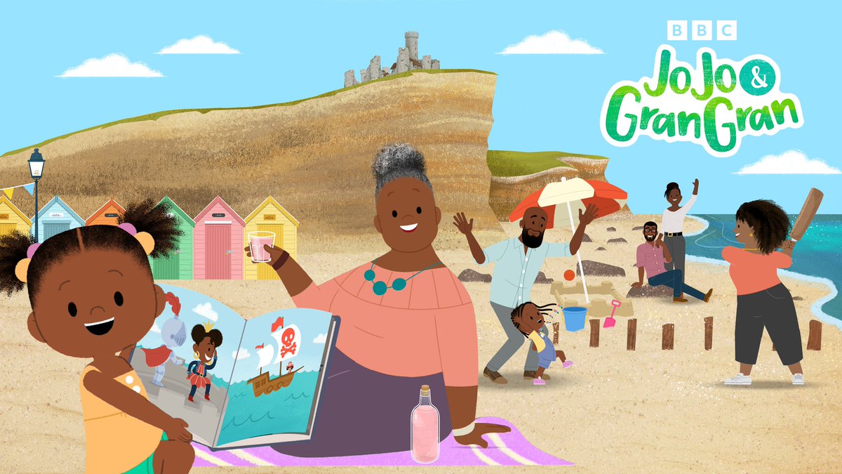 ben_cajee's tweet photo. My guy Uncle Tyrell is back for the new series of JoJo &amp; Gran Gran - getting stuck into some Ashes inspired beach cricket and a bit of outdoor camping 🏏🏕️

Yes, you’d be absolutely right in thinking that he looks infinitely cooler than me.

@CBeebiesHQ | @bbcstudios https://t.co/C496CJwblG