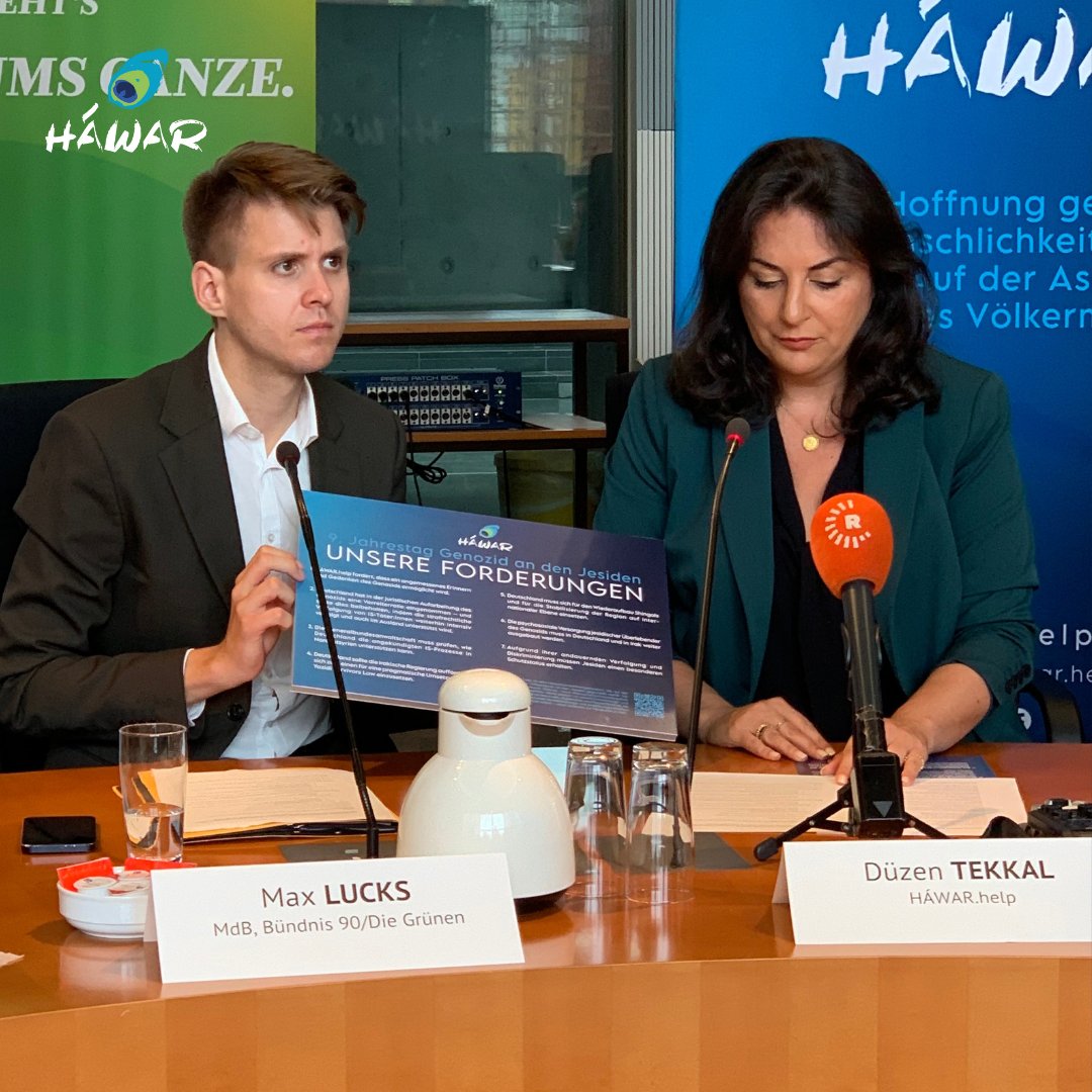 HawarHelp's tweet photo. Wir danken den Überlebenden für ihren Mut sowie @max_lucks und @FaridaglobalOrg für die gemeinsame Ausrichtung dieser Zusammenkunft. 
#HAWARCallToRemember #YazidiGenocide #ItWasGenocide https://t.co/A8hDvyM7gA
