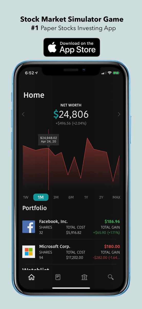 ismellcryptos's tweet photo. Hey Guys! Check out this amazing Stock Market Game I found on the App Store. It’s a great way to learn the stock market in a risk-free and fun manner!

 https://t.co/Tzzs1T7Jl5 https://t.co/XUpHtKajo1