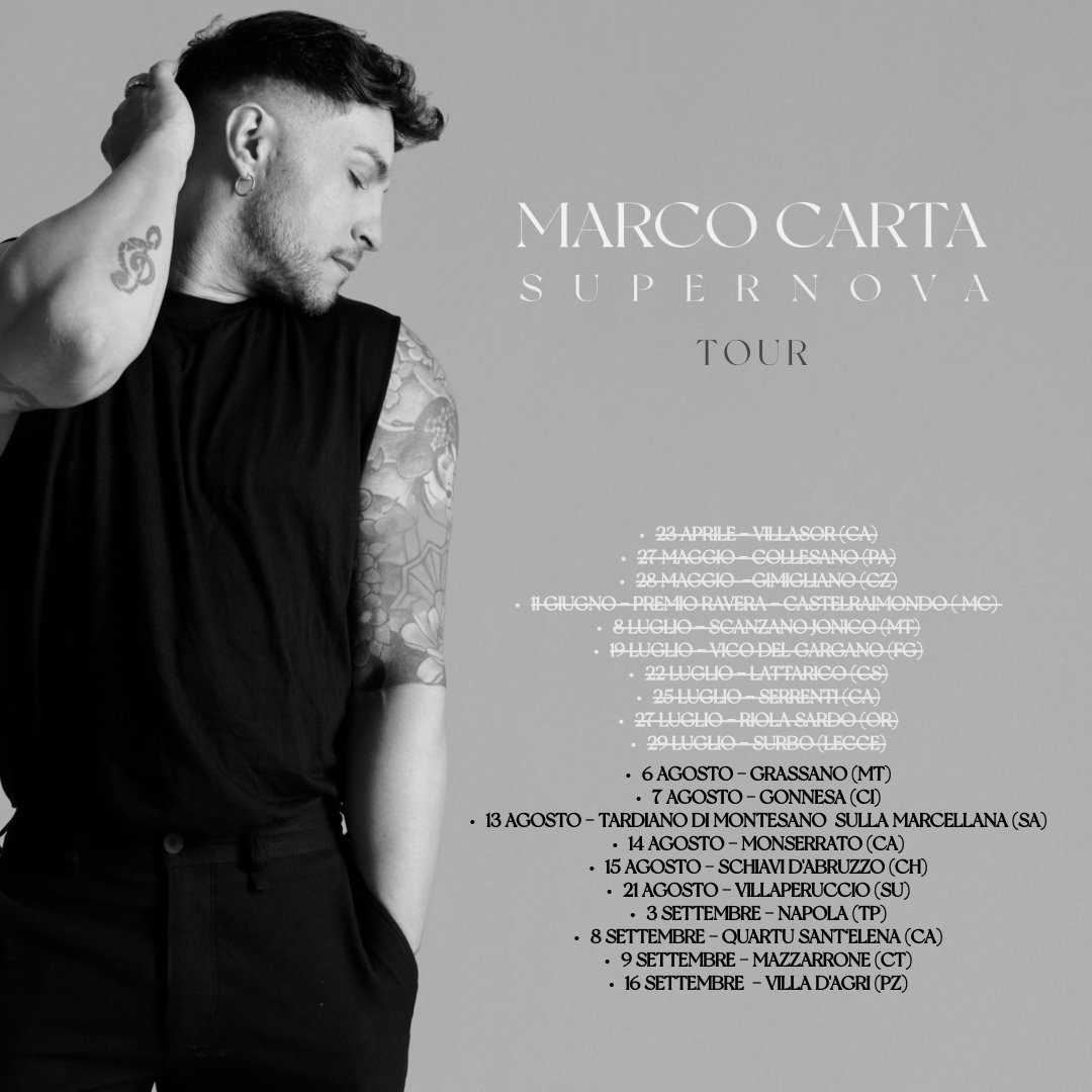 MARCOCARTA85's tweet photo. Tanto abbiamo fatto. 
Tanto ancora dobbiamo fare. 
Forse siamo a metà di questa splendida tournée. 
Forse...non ancora... 
Qui gli ultimi aggiornamenti del #supernovatour! 
Dove ci vedremo??? 
Vi aspetto!!! https://t.co/UROd1aDtJS