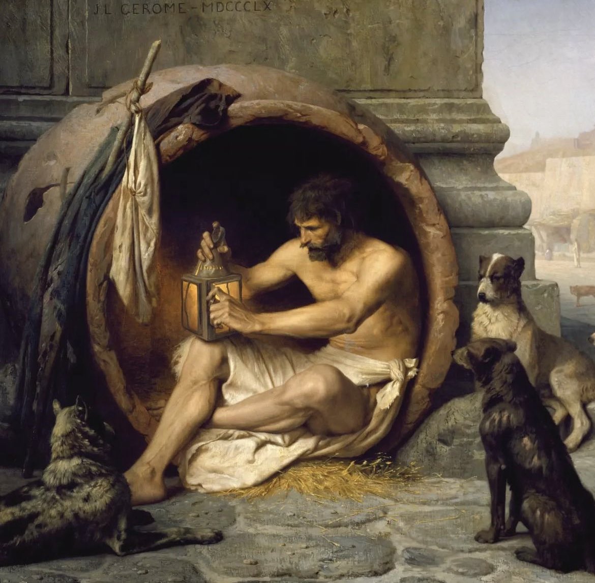 Diogenes, the ancient Greek philosopher, was renowned for mocking people. He once sat next to an archer who repeatedly missed the target, claiming it was the safest place to sit. On another occasion, he advised the son of a prostitute, 'Careful son, don't hit your father,' when