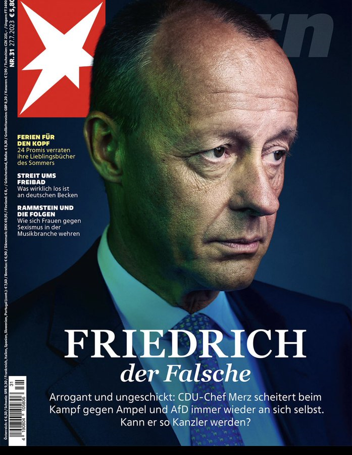 Climate_Inform's tweet photo. Wenn eine Zeitschrift, die #CDU Mitgliedern gehört, so titelt, dann fehlt #Merz der Rückhalt in der #Parteifinanzierung.
Wahlkampf ohne Geld?
#FriedrichDerFalsche
"Arrogant und ungeschickt: CDU-Chef Merz scheitert beim Kampf gegen Ampel und AfD immer wieder an sich selbst. Kann er so Kanzler werden?"