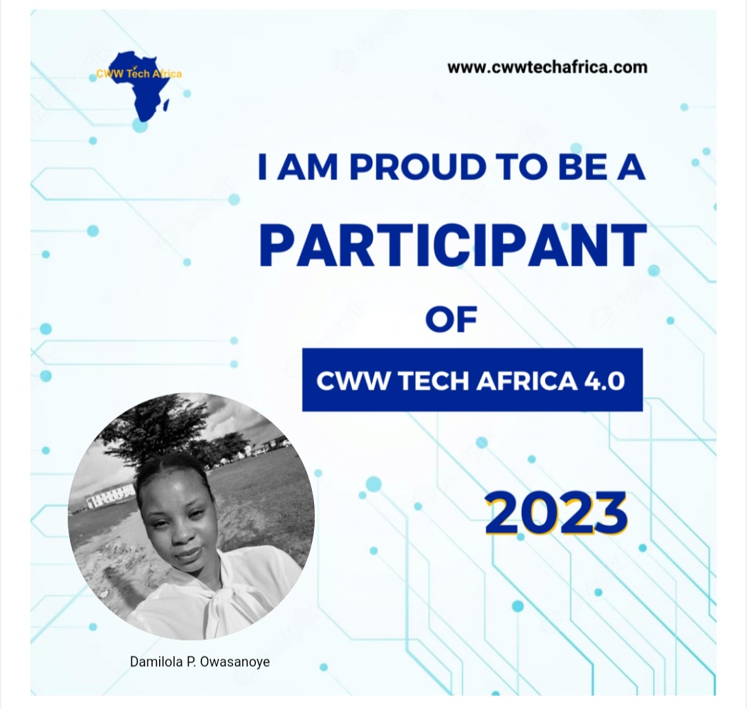 OwasanoyeP's tweet photo. Upskilling... 👩‍💻💻
#dataanalysis
#cwwtechafrica #cwwtechafricacohort4
#cwwtechafrica2023 https://t.co/DRjZBeRb0d