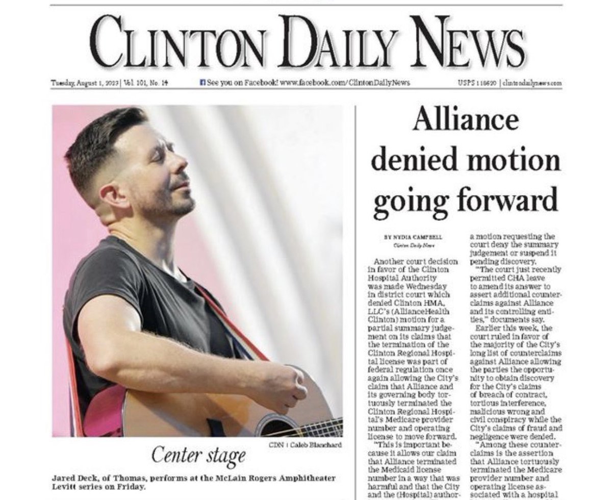 jareddeckmusic's tweet photo. Great photo from Friday night! Thanks to @ClintonDNSports for the pub. #leavittampseries #clintonok #singersongwriter https://t.co/EXbLDxVEcr