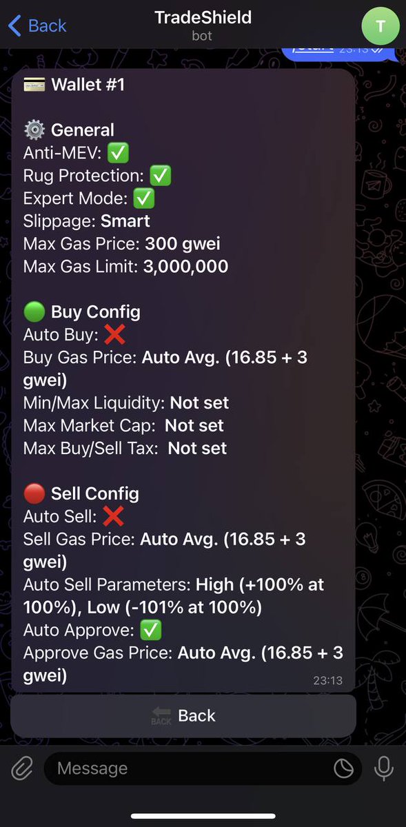 PayneResidence's tweet photo. Also #MEVFree tg bot TradeShield goes live soon, you can store swapped coins in smart contract, even withdraw it to different address.

It is sort of smart contract privacy mixer, will be available as web version too.

it has rugpull protection, can frontrun honeypot scams

#0x0 https://t.co/Kvjczn1RcA
