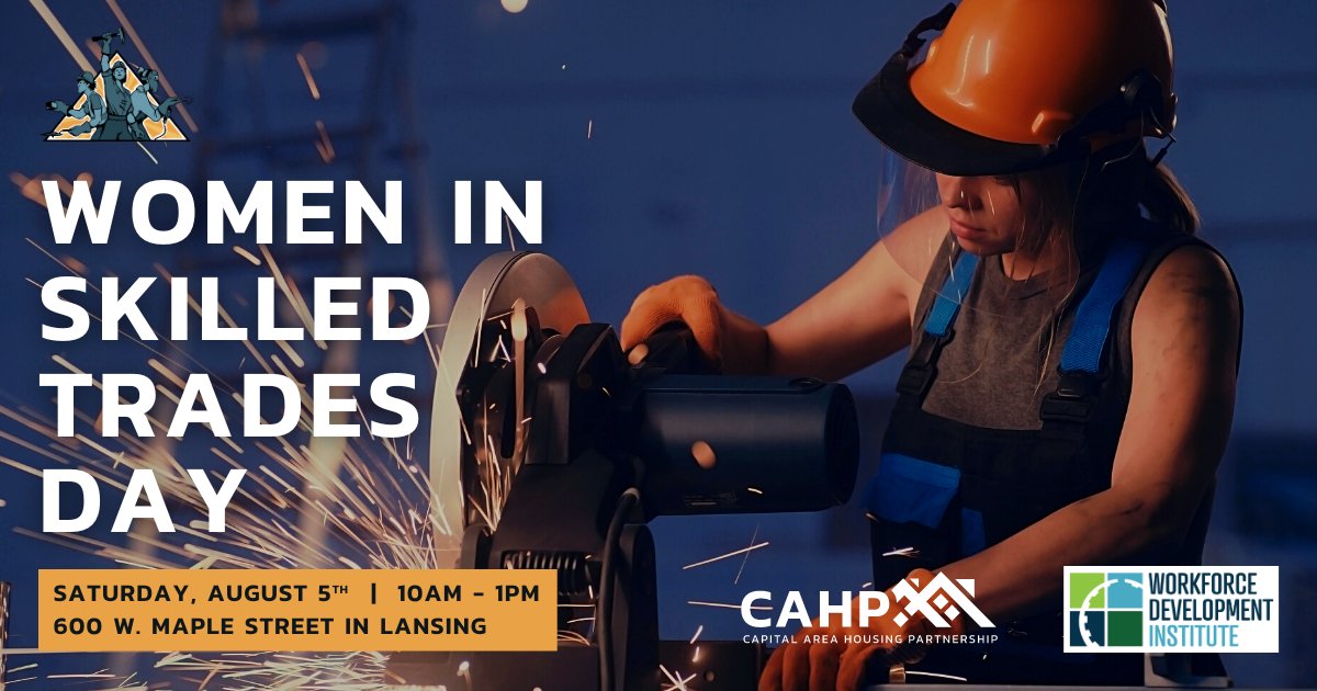 This Saturday is Women in Skilled Trades Day in Lansing! Come out to learn about exciting and fulfilling career opportunities in the construction trades. The trades showcase is free to attend and pre-registration is NOT required. More info at cahpmi.org/wistday23