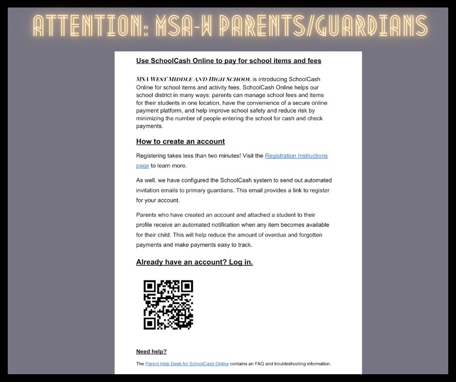 gina_lobue's tweet photo. Check out our new EASY way to pay school fees!!! No waiting in the Fees Line at Orientation 🎉Simply click the QR code and follow the instructions to create an account then sit back and check this off your To Do List! #uKNIGHTed #MovingForward https://t.co/oaDpJ53D6Y