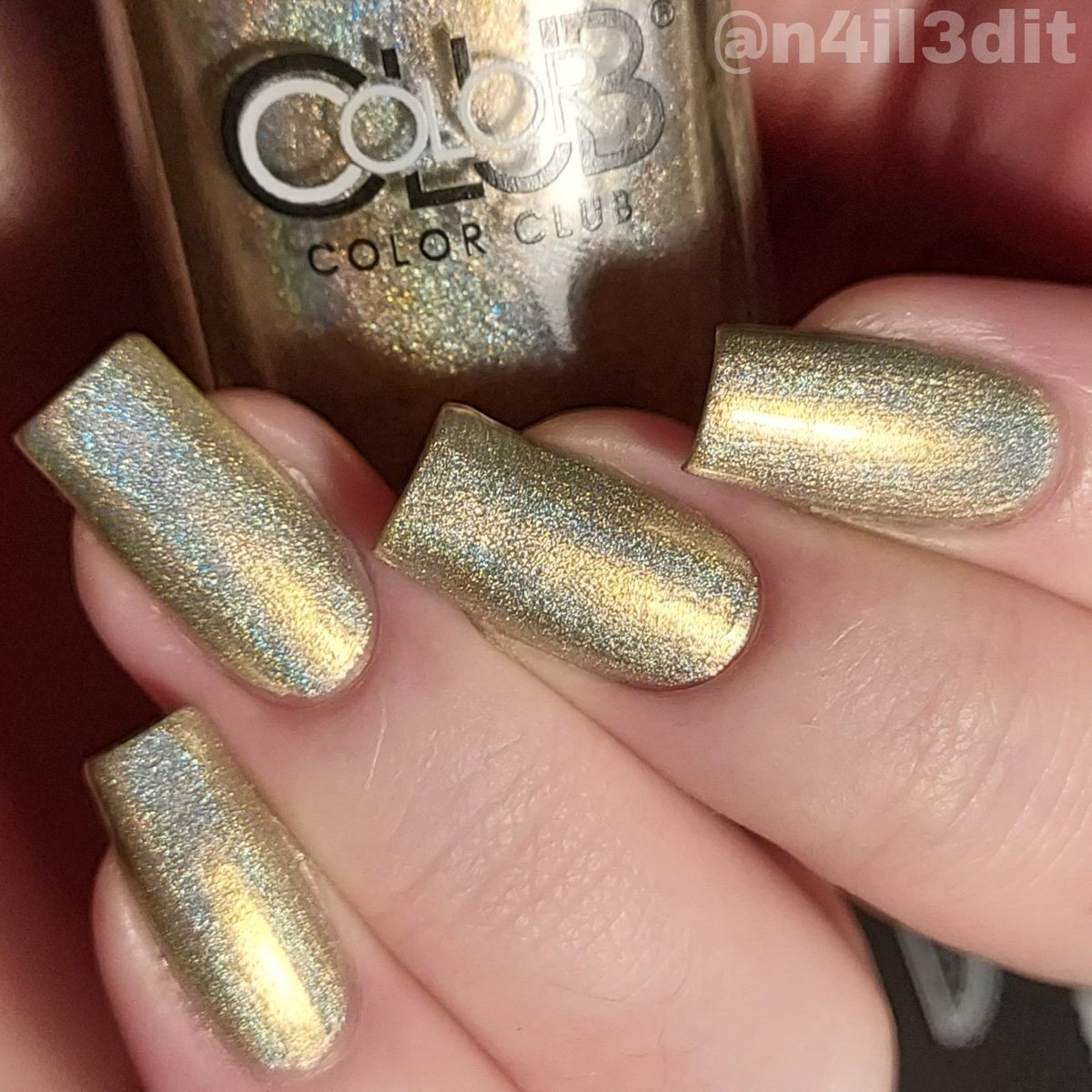 n4il3dit's tweet photo. [Purchased] Holo #amethystkittens and here is a yellow/gold swatch to brighten your day ✨️

💜💜
Products from
@ColorClubNail 
@holotaco @nailogical 
💜💜

#colorclub #colorclubnaillacquer #yellowpolish #yellowswatch #yellowholo #yellownails #nailsofaugust #nailsof2023 https://t.co/4SxbPnEugi