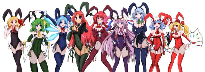 #バニーの日 
過去絵をこう見るとバニーが少しづつ上手くなってる感じがする 