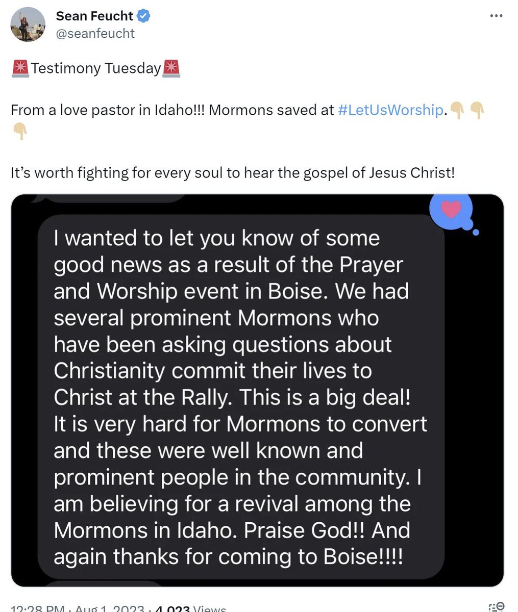 IDFreedom2's tweet photo. Another example that the far-righteous don't believe that people of @Ch_JesusChrist follow a real religion.
They will come for the LDS faithful after they destroyed everything else. https://t.co/0kx3NsgQbj