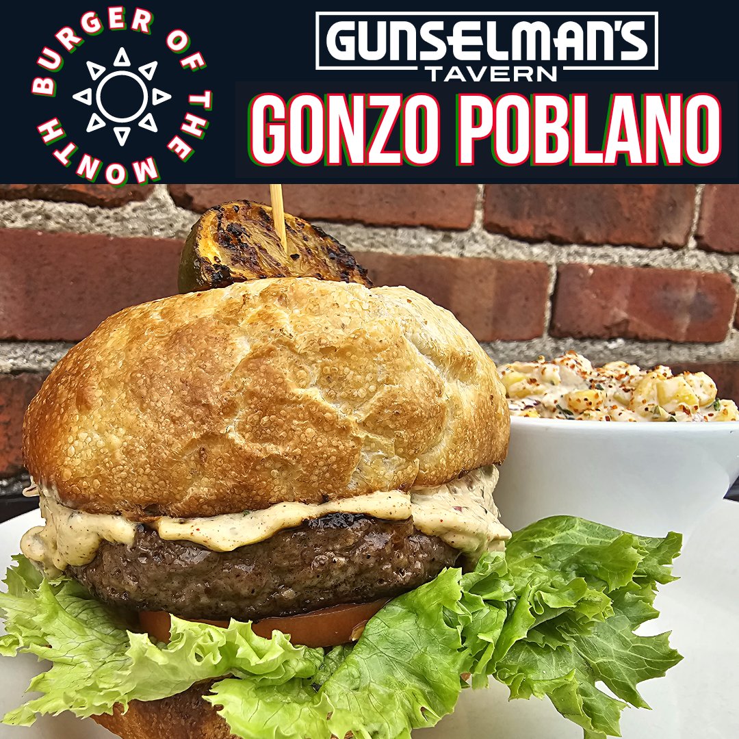 GunselmansTav's tweet image. August Burger of the Month The Gonzo Poblano! 8oz short rib/brisket/chuck Tajin seasoned burger patty + poblano cream cheese + hickory smoked bacon + lettuce/tomato/onion on a fresh baked cibiatta bun + a bowl of deconstructed street corn
#burgerofthemonth #Cleveland #bestburger