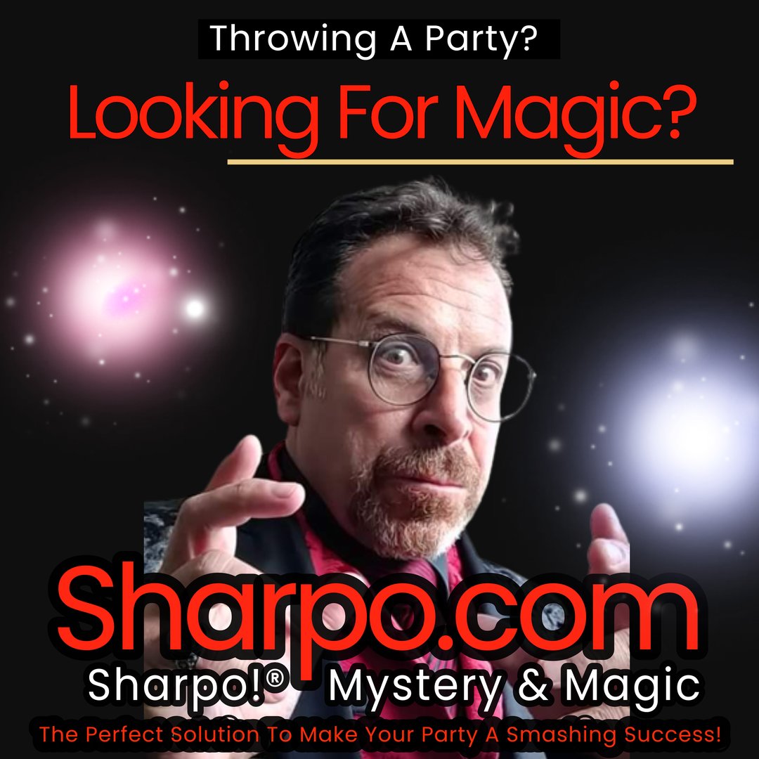 Sharpo's tweet image. sharpo.com
#Sharpo  #Magic #Mystery #Magician #LAEvents #LaParties #magicshows #erichowellsharp #cardtricks #cardmagic #closeupmagic #partymagician #losangelesevents #santaclarita #santaclaritamagic #sanfernandovalley #valleymagic #sanfernandovalleymagic