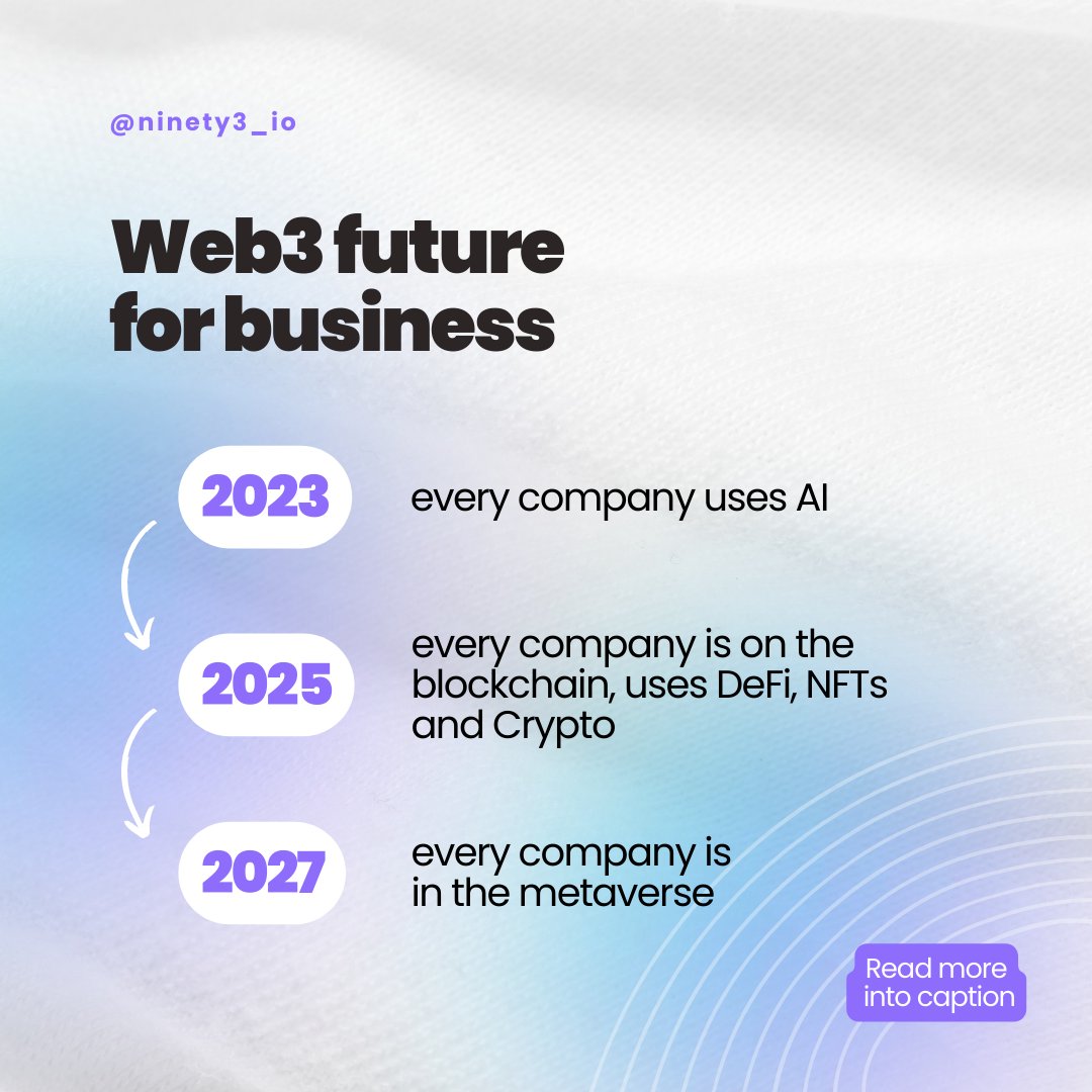 Ninety3io's tweet photo. Web3 and AI are not just trends, they're essential for businesses that want to stay competitive 🎉🚀 https://t.co/YoGfR3aPh3