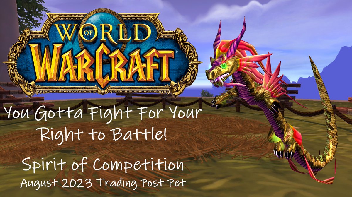 DragonsADark's tweet photo. August's Trading Post is here, and with it we get the opportunity to collect the Spirit of Competition!
So let's take a look at this fabulous little dragon and see if it stands up against our current roster!
Link below ๐๐ป
#worldofwarcraft #TradingPost #battlepet https://t.co/MPc17XSRmN