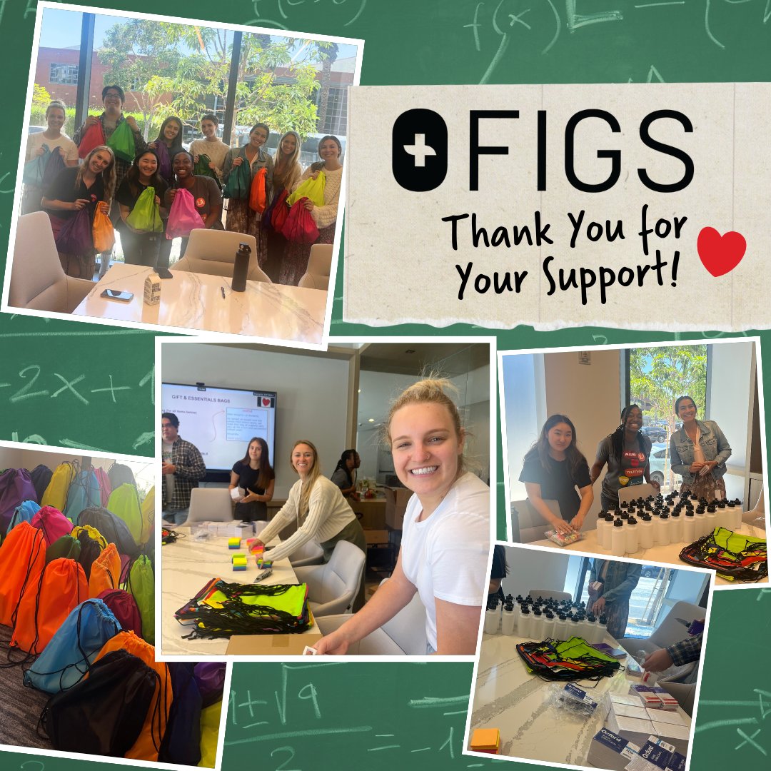 Special thanks goes out to our partners Figs for providing school supplies for the high school students we serve! During their Day of Service, Figs intern program participants helped fill sports bags w/ flash cards, flash drives, reusable water bottles and more!
THANK YOU, FIGS!
