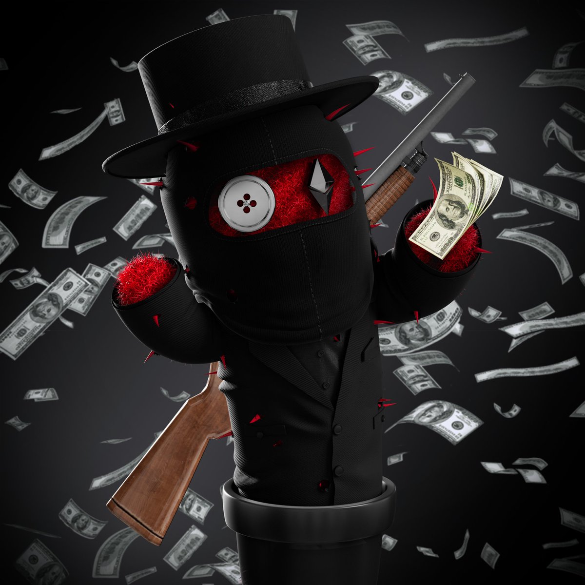 🌵 Meet The Cactus Club Hustler🌵
In the prickly world of Cacti's, the hustler was a dreamer seeking glory, armed with unique traits 🥷

He climbs the ranks, where treasure awaits. But lurking in the shadows are collectors ready to challenge his reign

Whos going to get lucky👀🌵