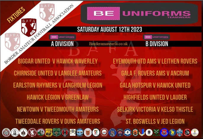 BorderAm's tweet photo. First set of fixtures - not long to go now. https://t.co/luxz2ytIl0