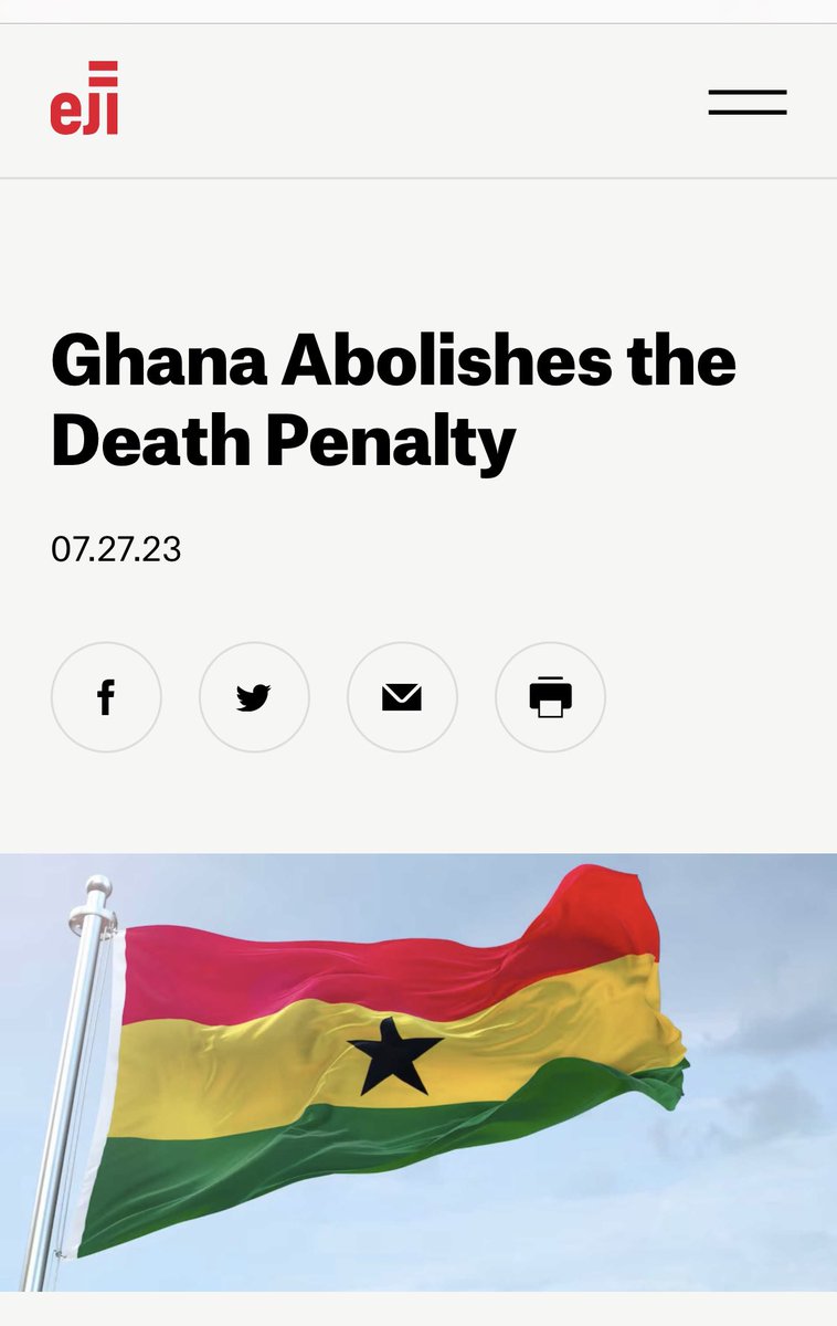 ShaneClaiborne's tweet photo. Ghana just became the 124th country in the world to abolish the death penalty!!! Ghana is the 29th country in Africa to abolish. There are now 170 countries that have banned the death penalty in law or in practice. The US is one of only a handful of countries still executing people. We are usually one of the top 5 and always one of the top 10 countries with the most executions. It is time for the US to join the rest of the world in abolishing the death penalty, once and for all. 

https://t.co/cQHibIDuzE