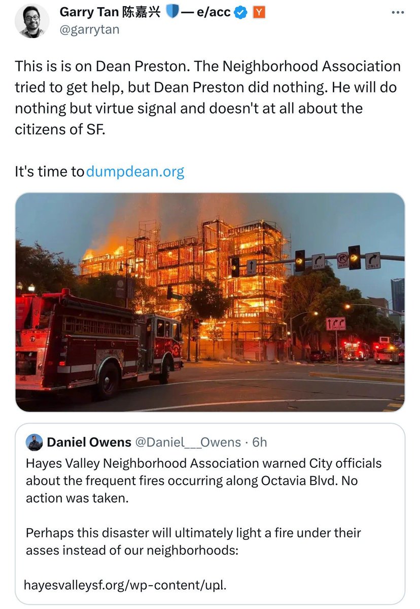 AlxLndOMountain's tweet photo. The only thing we know is the developer pulled permits to install a sprinkler system here back in 2020 and never commenced work. Leaving a fully framed wood structure unprotected &amp; unsprinklered seems negligent but I also don't want to throw homeless people into a woodchipper. https://t.co/6065nfDm4u