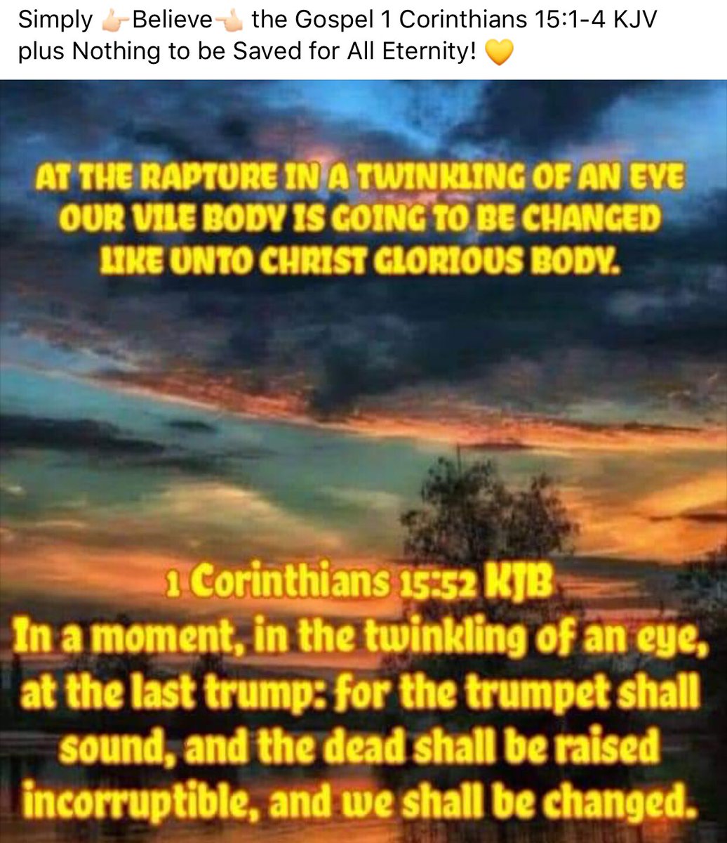 JHandley27's tweet photo. Details of the Rapture
https://t.co/oMvPHguBoE
Paul's epistles. "For our conversation is in heaven; from whence also we look for the Saviour, the Lord Jesus Christ: Who shall change our vile body, that it may be fashioned like unto his glorious body" Philippians 3:20-21 https://t.co/oz3hPxLuKA