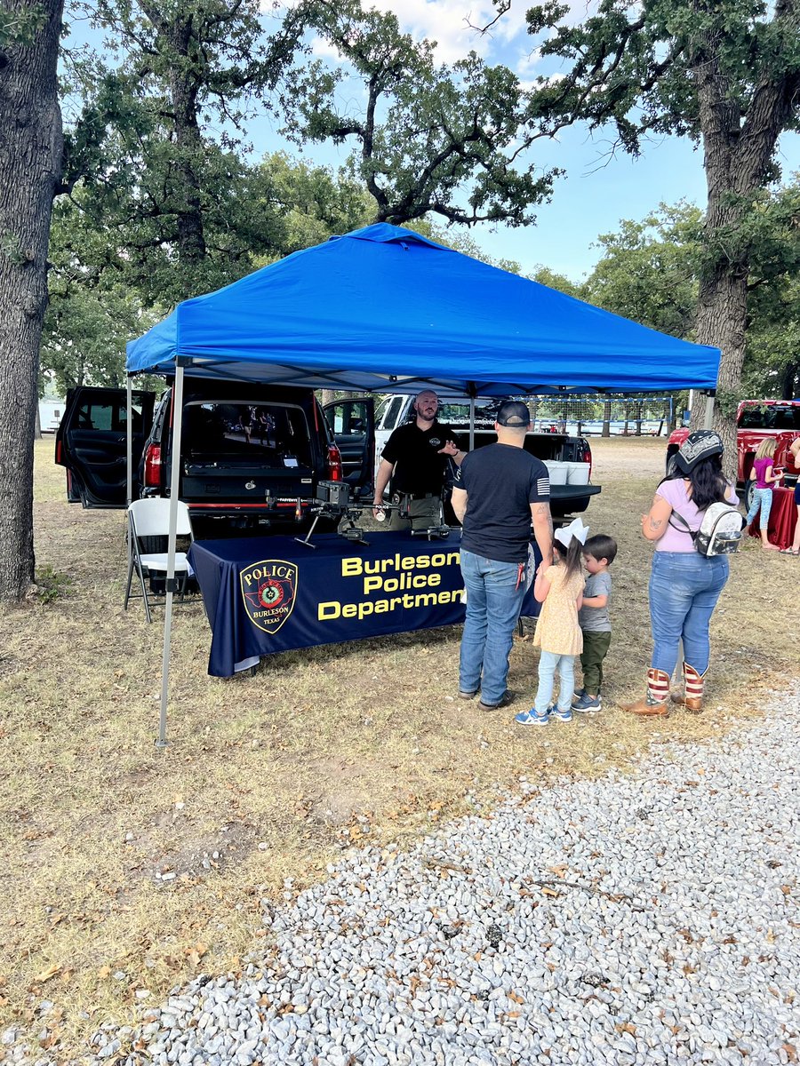 Attending a large National Night Out event at the Joint Reserve Base.