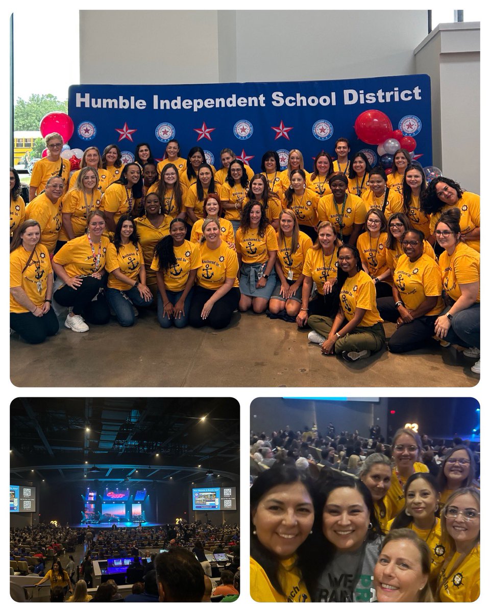 So proud to be apart of the Groves Elementary Family! 💛✨ Had a fun day today at the 23-24 Teacher Humble ISD Convocation! 🎉
<a href="/HumbleISD_GE/">Groves Elementary</a> <a href="/HumbleISD/">Humble ISD</a> 
#GEAnchored #ShineALight