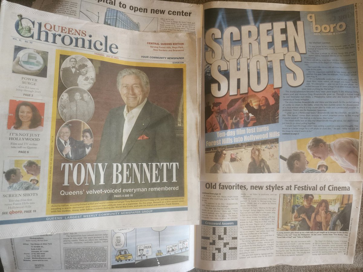 FestofCinemaNYC's tweet image. We made the papers! See us on the front page of this week's Queens Chronicle! Grab your copy and check out this awesome write-up! @QueensChronicle @QueensCB6