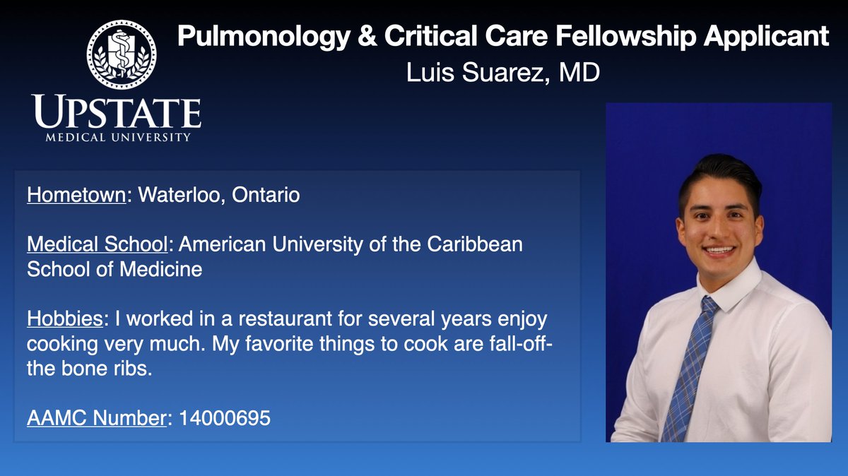SUNY Upstate IM Residency (@upstateim_res) on Twitter photo At <a href="/SUNY/">SUNY - The State University of New York</a> Upstate Medical University, the Internal Medicine Program is proud of our fellowship applicants #ERAS #Match2024 Get to know those applying with our profile feature of residents #Medtwitter #MedX
#PulmCritTwitter #PulmCrit At <a href="/SUNY/">SUNY - The State University of New York</a> Upstate Medical University, the Internal Medicine Program is proud of our fellowship applicants #ERAS #Match2024 Get to know those applying with our profile feature of residents #Medtwitter #MedX
#PulmCritTwitter #PulmCrit