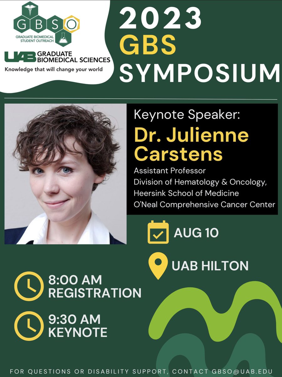 Mark your calendars for the 2023 GBS Symposium! See you there! 🧫🧬🔬🔭🥼🧪