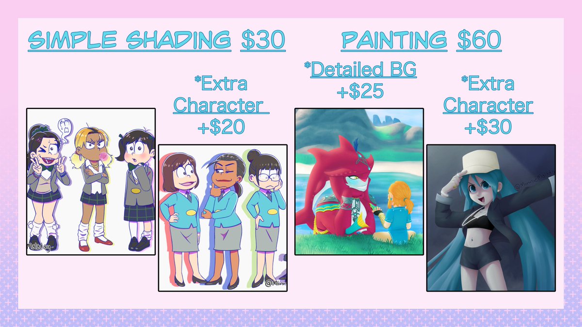 MinnieMaladay's tweet photo. K0-MMS OPEN! (I1nks below)

-3 slots available
-i replicate show styles for the most part :9
-i’m pretty open on what i’m willing to draw but if you have any questions you can shoot me an email!: minniemaladay@gmail
-projects will be posted in this thread⤵️ https://t.co/KcLoMWm5JB